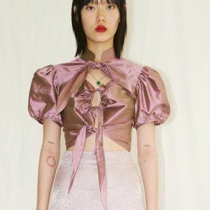 Kim Shui- Lilac Multi Taffeta Shirt